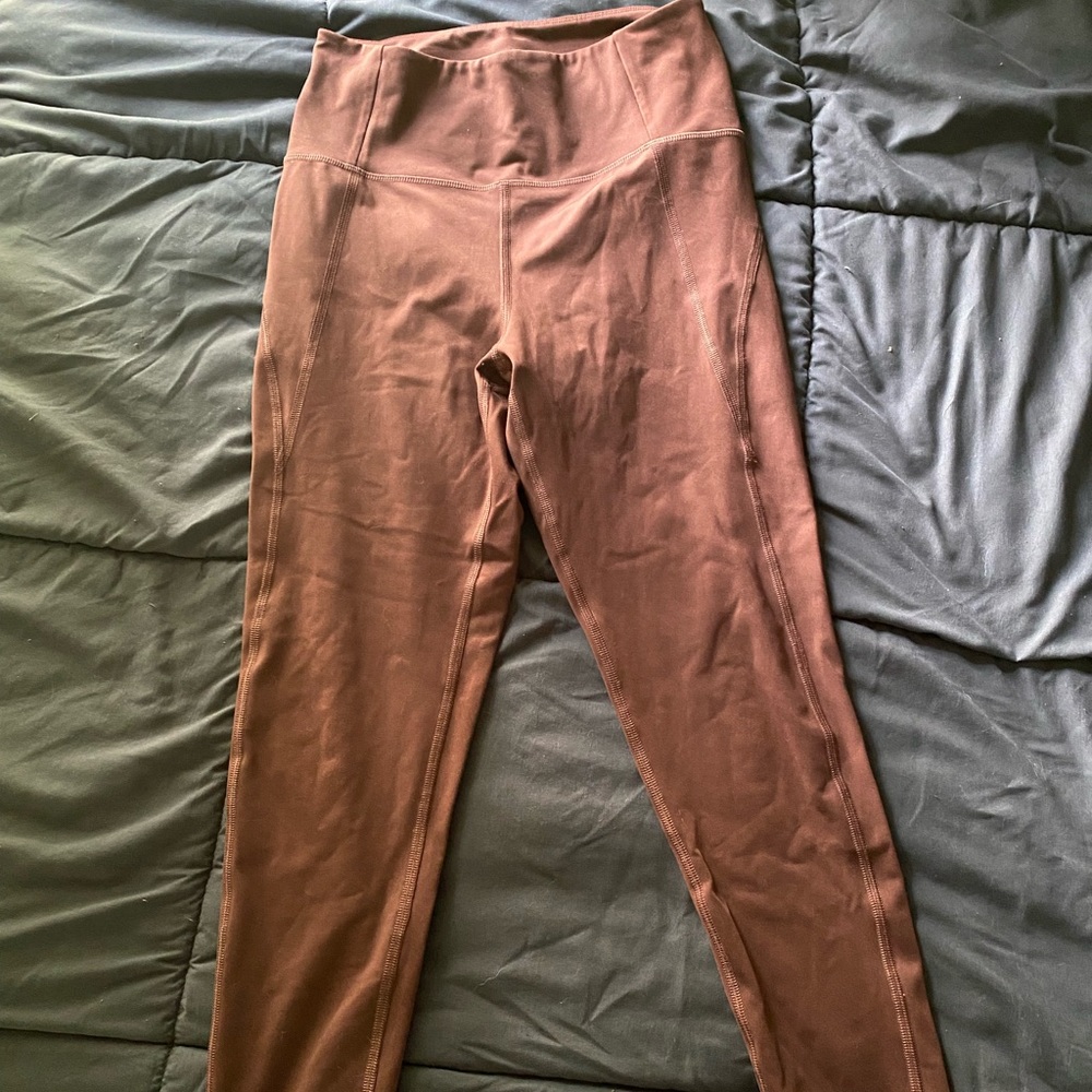 Girlfriend collective brown 7/8s leggings